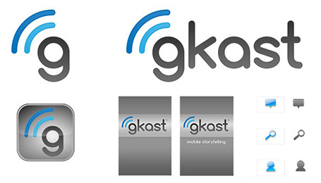 Gkast logo and icons
